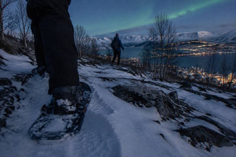 Guided Snowshoe Walk on Tromsoya Island in Tromso