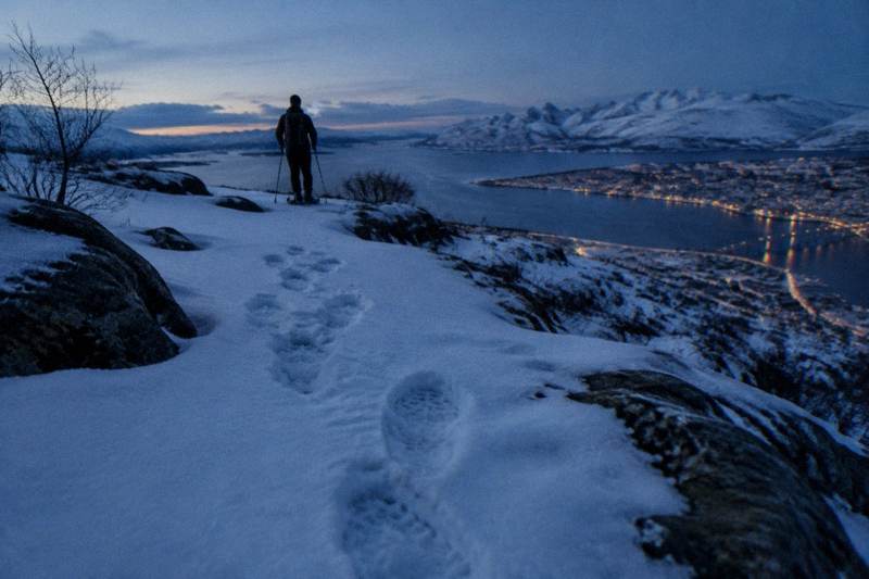 Tromso Snowshoeing - Valley, Fjord Views, Wildlife, Meal & Pickup