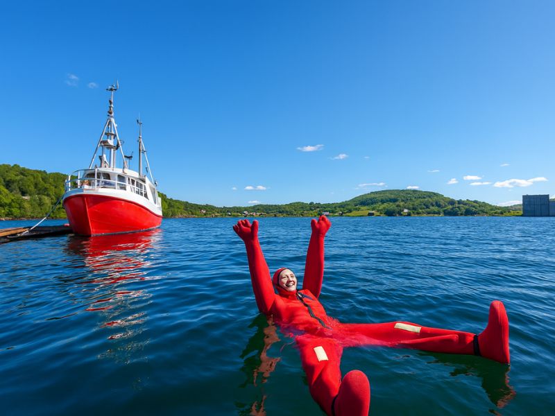 Arctic Morning Floating Experience in Tromso Norway