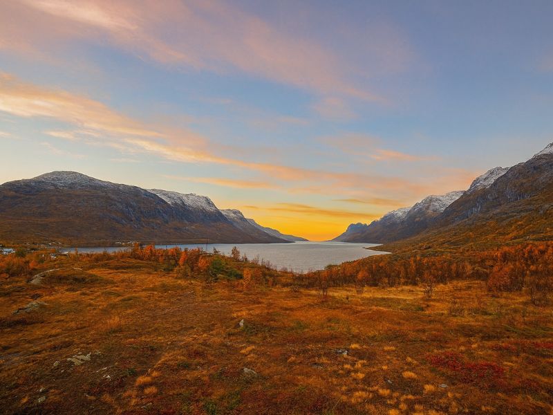 Fjord tour in Tromso during Autumn season